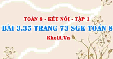 Bài 3.35 trang 73 SGK Toán 8 tập 1 Kết nối tri thức